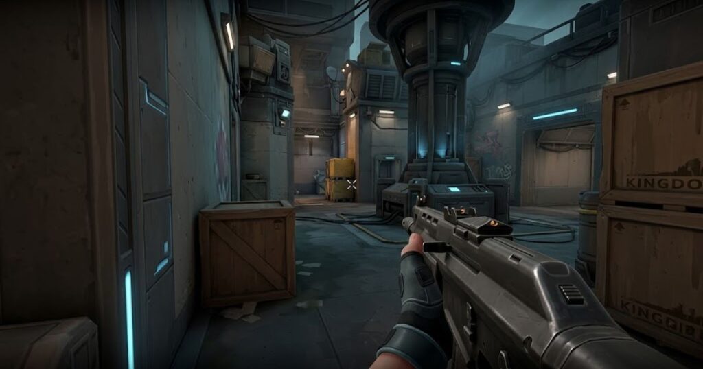Valorant tactical angle clearing with controlled crosshair movement