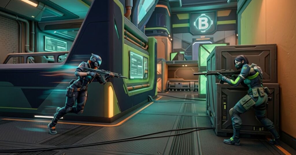 Ping and latency affecting peeker advantage in Valorant-style tactical gameplay