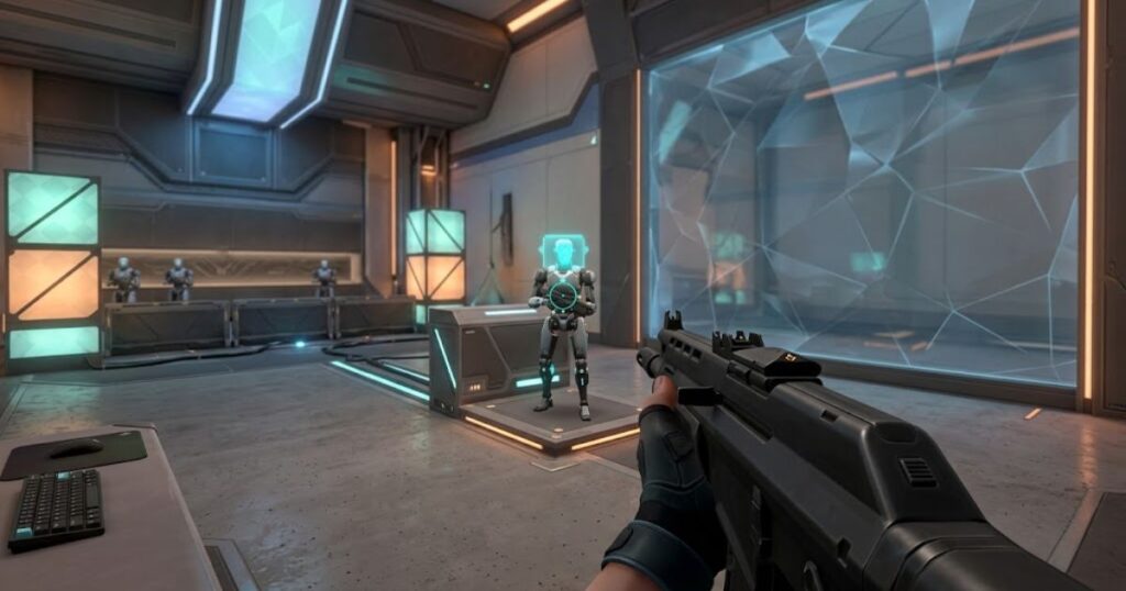 Micro adjustment aiming practice in Valorant tactical FPS training