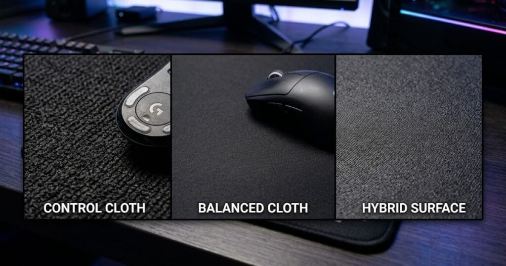 Different mousepad surfaces affecting mouse skate performance for Valorant