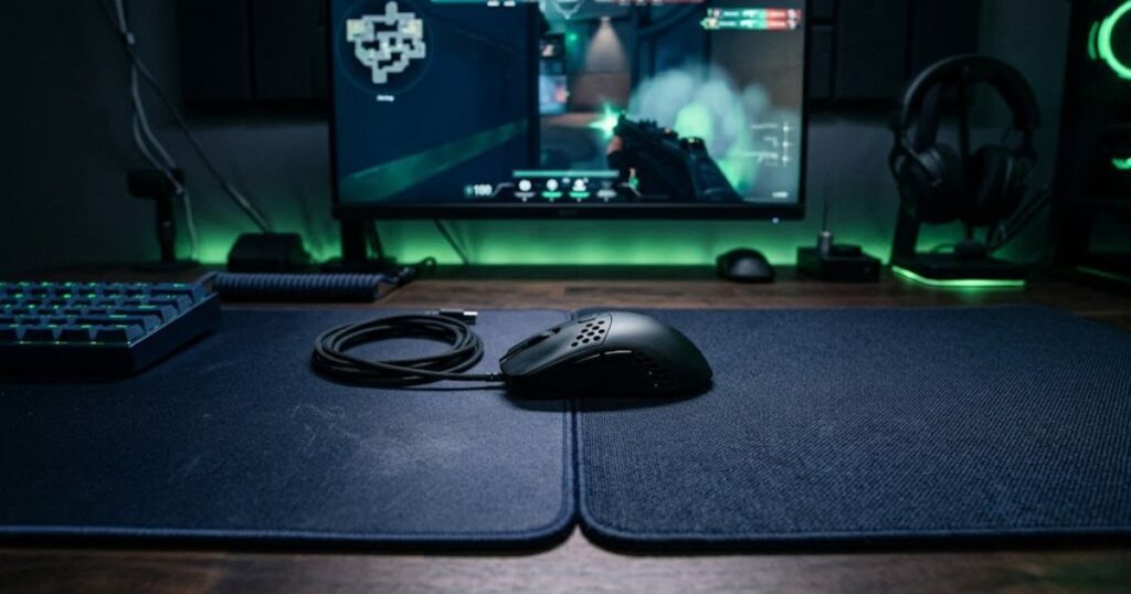 Different gaming mousepads affecting lightweight mouse movement in Valorant