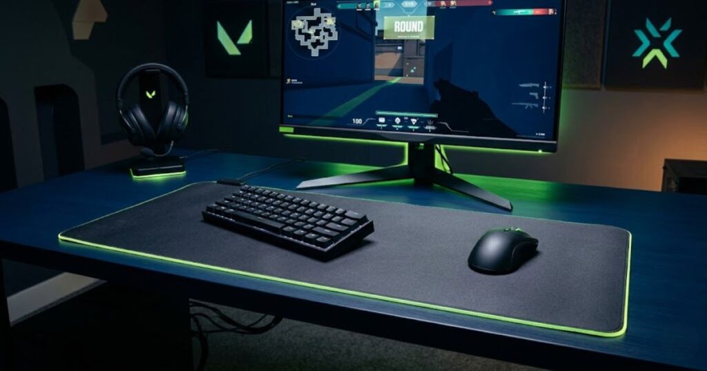 Professional Valorant esports setup optimized for arm aiming