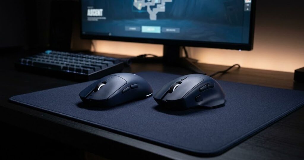 Symmetrical and ergonomic gaming mouse comparison for Valorant players