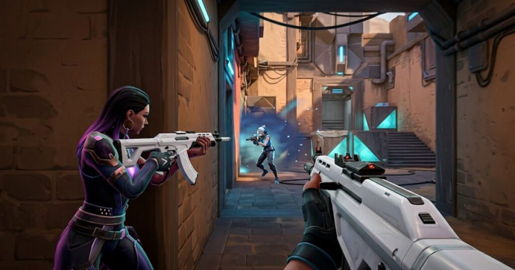 Precise click timing example during a Valorant gunfight