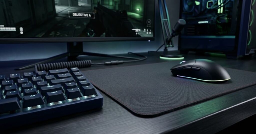 Esports wireless gaming mouse receiver setup with low latency connection for Valorant