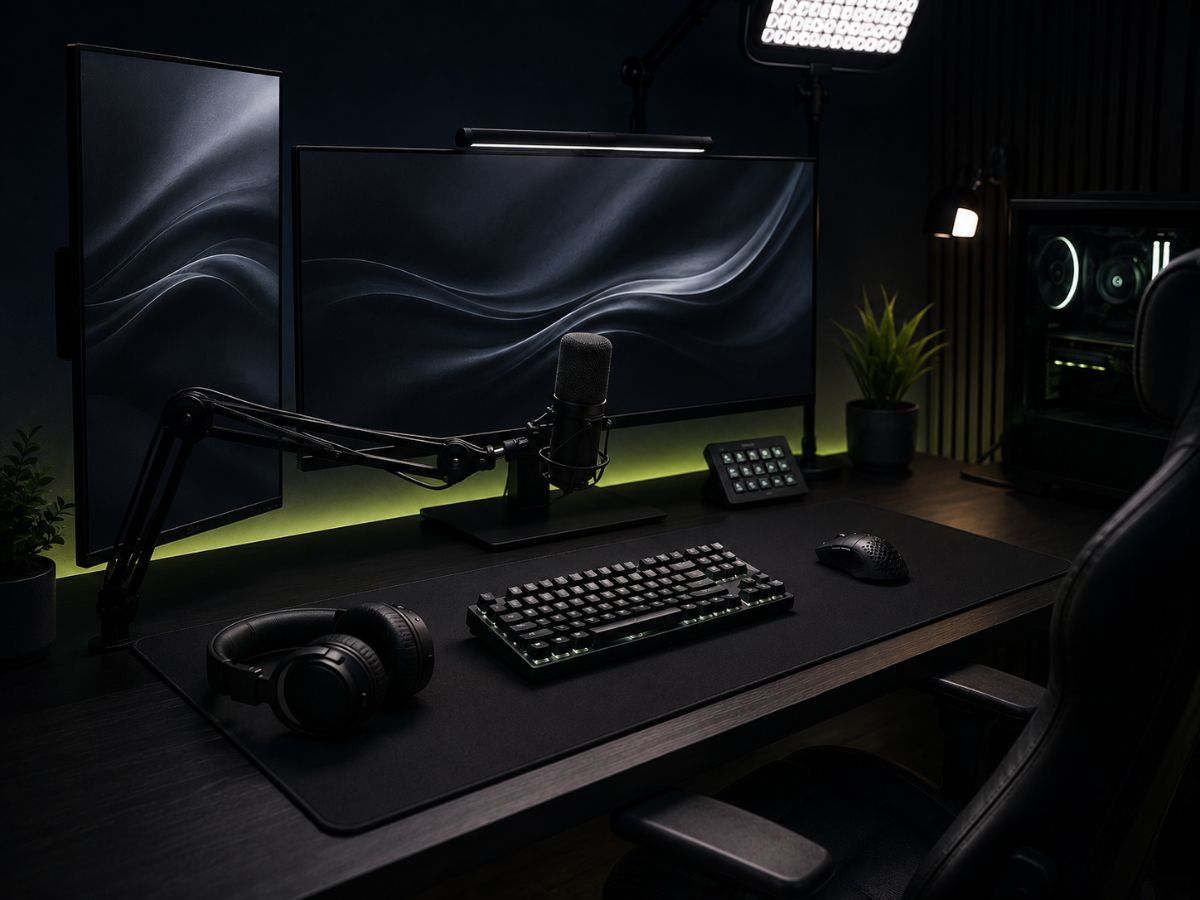Streaming and content creator gaming setup