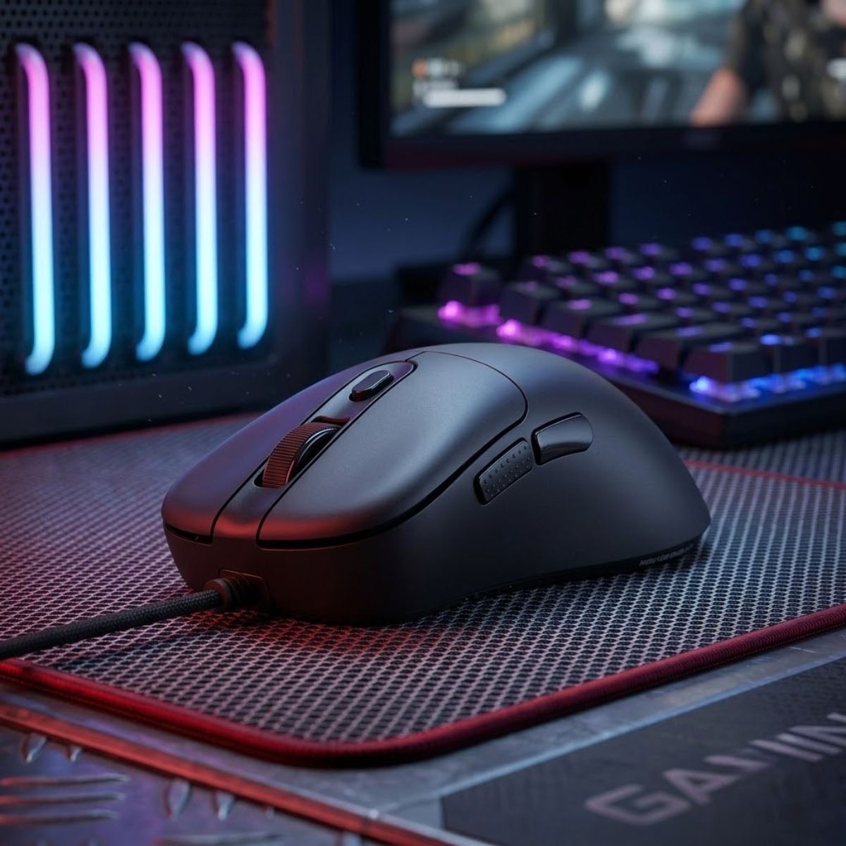 A Redragon wired gaming mouse displayed for entry-level FPS gaming and budget gaming setups.