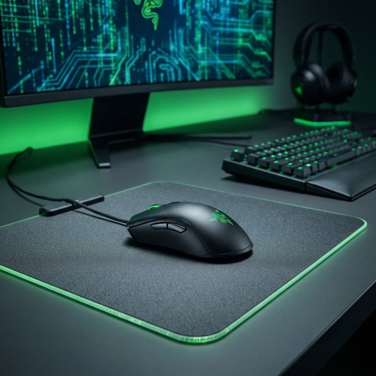 Razer DeathAdder Essential ergonomic wired gaming mouse in black